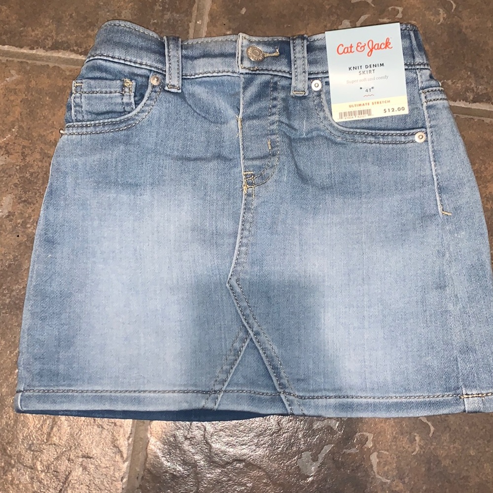 Knit denim skirt 4T